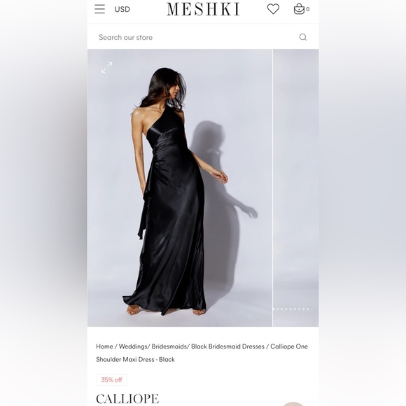 Meshki Calliope Dress - Black/XS - Picture 1 of 4